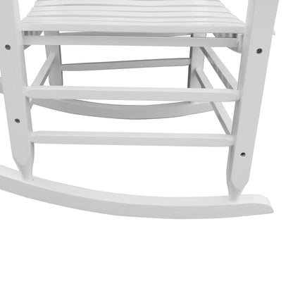 Lupe Wooden Porch Rocker Chair - White