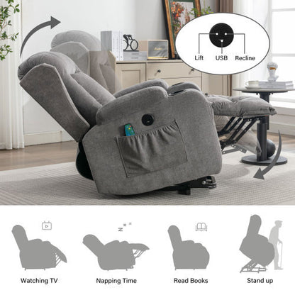 Parsons Power Lift Recliner Chair - Gray