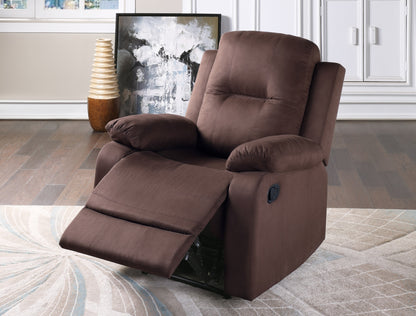 Freda Microfiber Motion Recliner - Chocolate