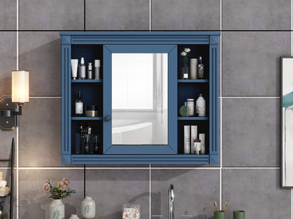 Royal Blue Wall Mounted Bathroom Storage Cabinet