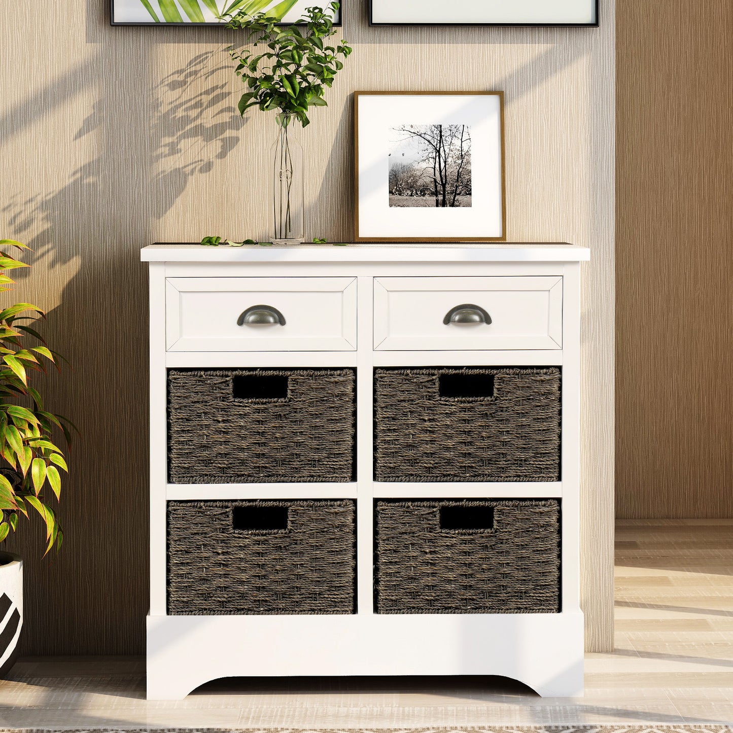 Trex Rustic Storage Cabinet - White