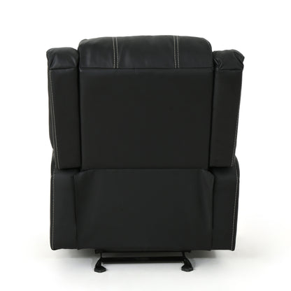 Aviana Glider Recliner Chair with Cup Holders - Black