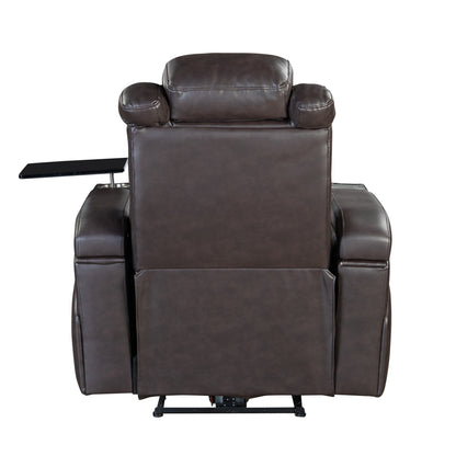 Morris PU Leather Power Recliner - Brown