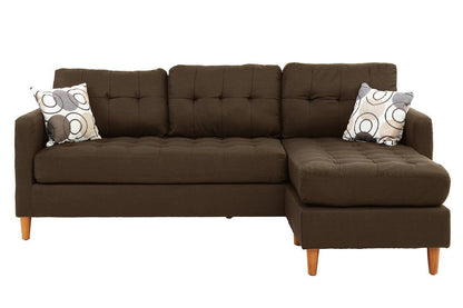 Zara Tufted Back Modular Sectionals Sofa - Chocolate