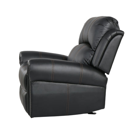 Ventura PU Glider Recliner Chair - Black