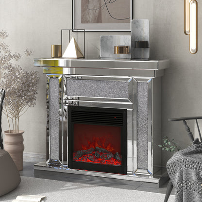 Blink Acrylic Diamond Mirror Electric Fireplace