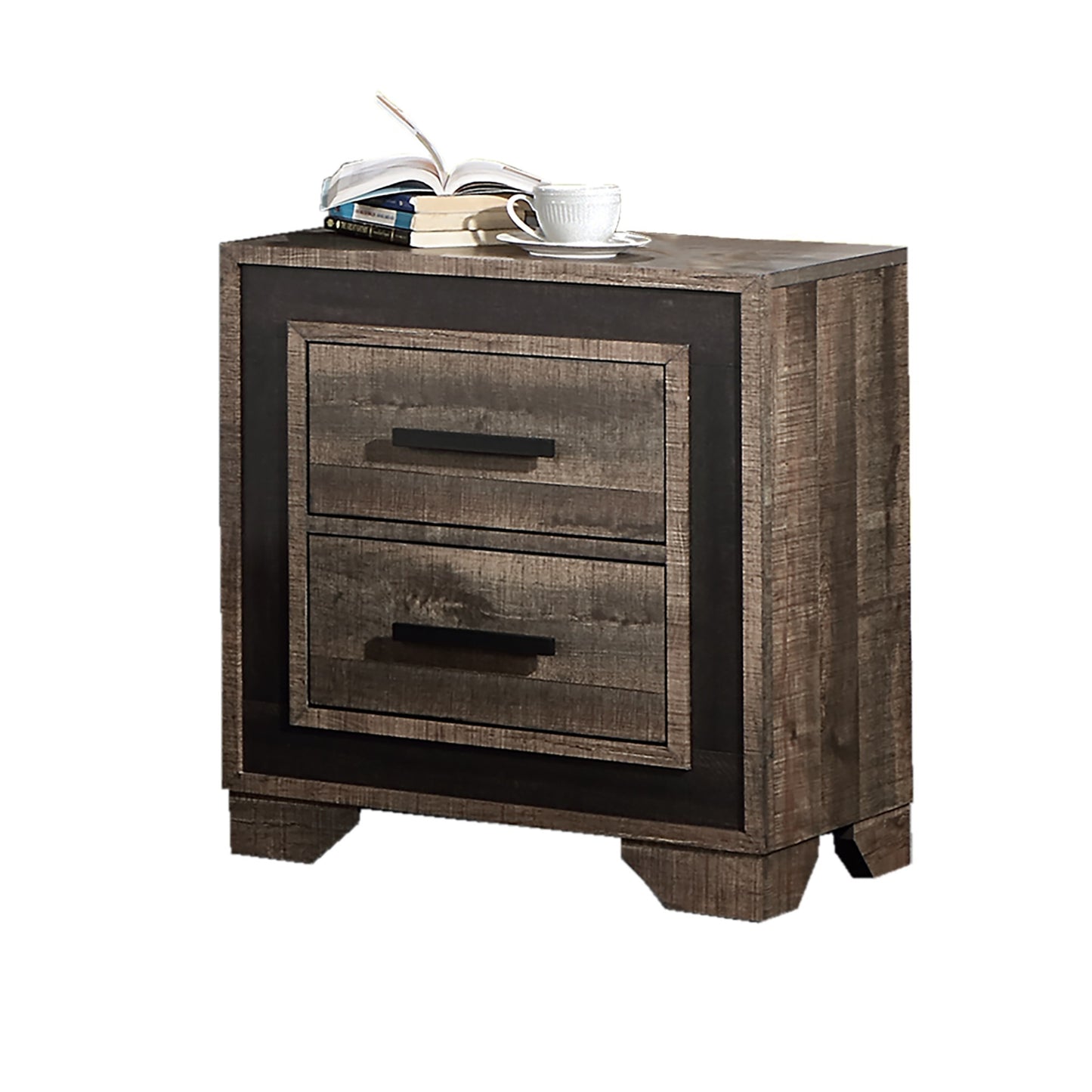 Kara Nightstand 2-Drawers - Oak