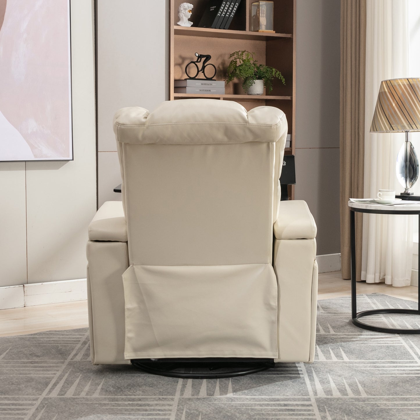 Comfort Max 270 Degree Swivel Power Recliner - White