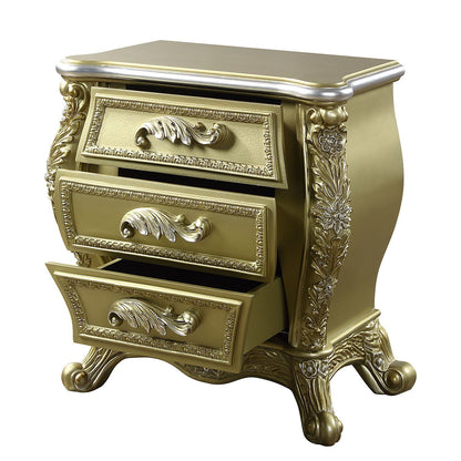 Cabriole Nightstand - Gold