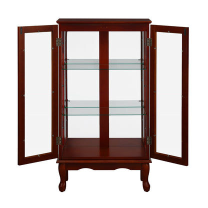 Karla Lighted Curio Diapaly Cabinet - Cherry