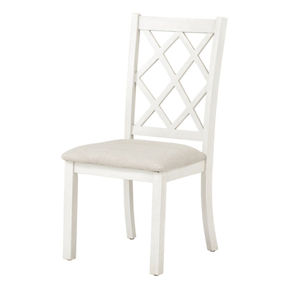 Janet Mid-Century Solid Wood Dining Chairs (Set of 4) - Beige