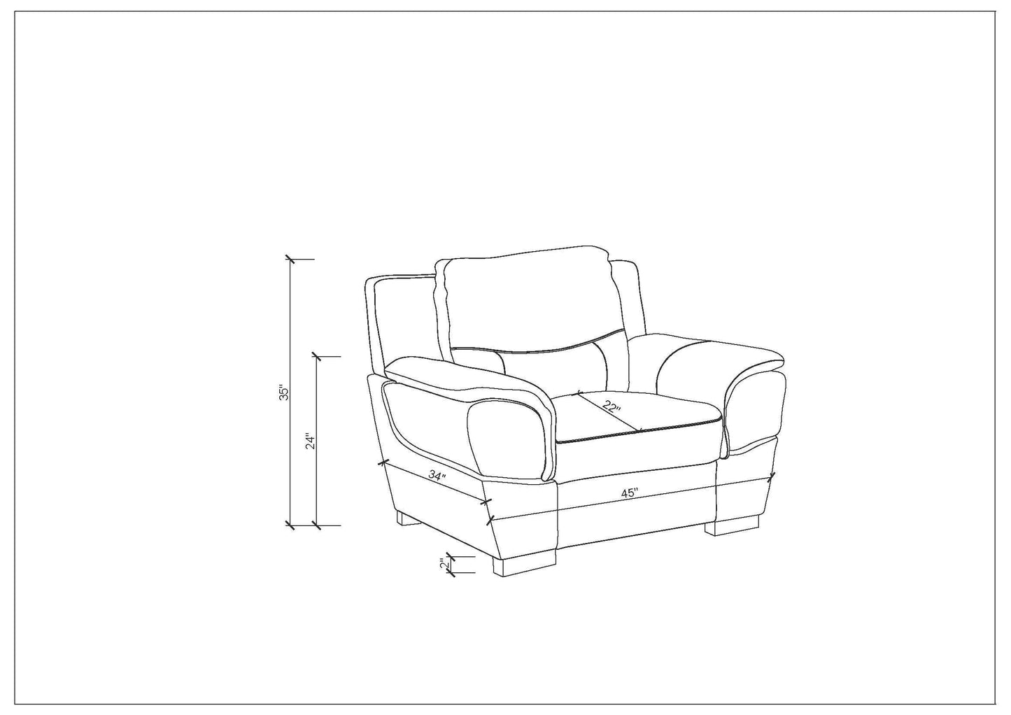 Harvey Genuine Leather Loveseat - White