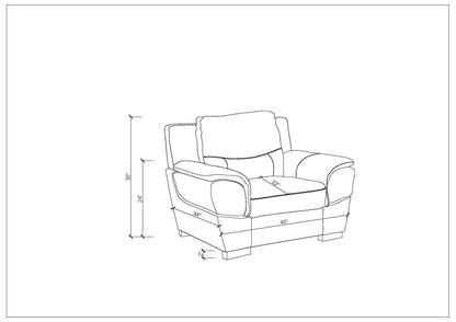 Harvey Genuine Leather Loveseat - White