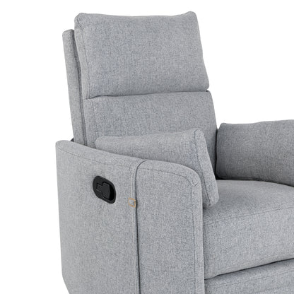 Niki Upholstered Swivel Recliner - Dark Grey