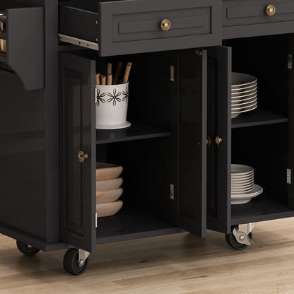 Nexa Kitchen Island Cart - Black