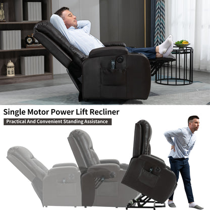 Logan Power Lift Recliner - Brown