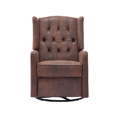 Davina Swivel Rocking Recliner Chair - Coffee