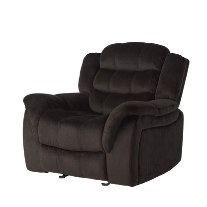 Wise Plush Fabric Glider Recliner Chair - Brown