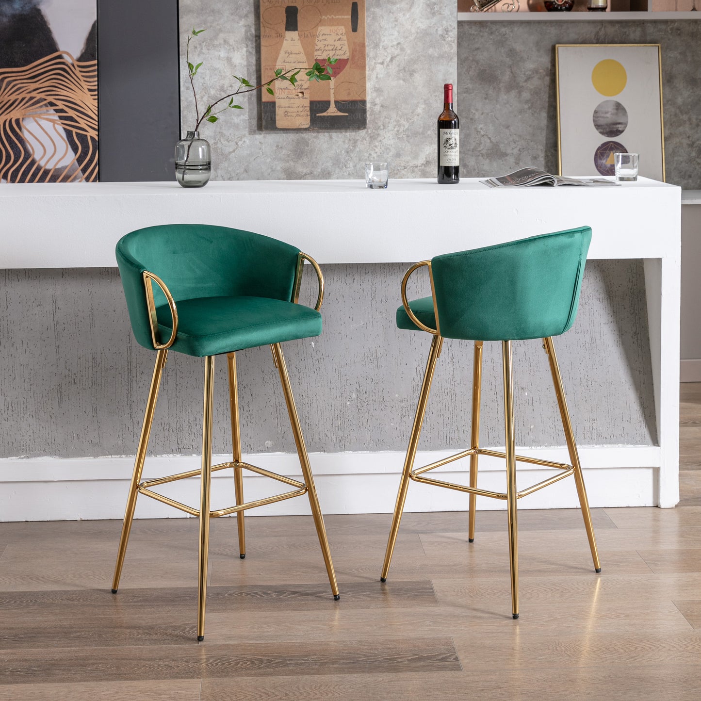 Sip Bar Stools 30 Inch - Green Set of 2