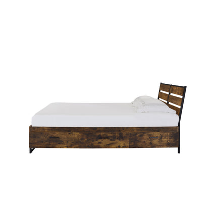 Juvanth Eastern King Bed w Storage - Oak