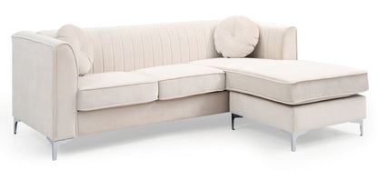 Delray Sectional Sofa Chaise - Ivory