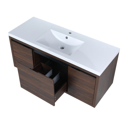 48 Inch Bathroom Cabinet With Sink - Walnut