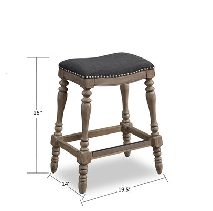 Carolina Saddle Seat Counter Stool - Gray