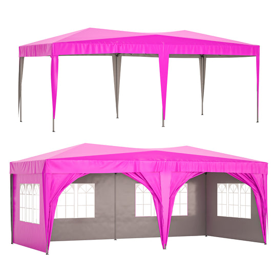 EZ 10x20 ft Pop Up Canopy Outdoor - Pink