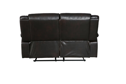 Noor Leather-Air Reclining Loveseat - Brown