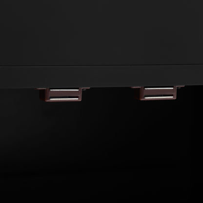 Hobs Curved Design Storage Cabinet - Black