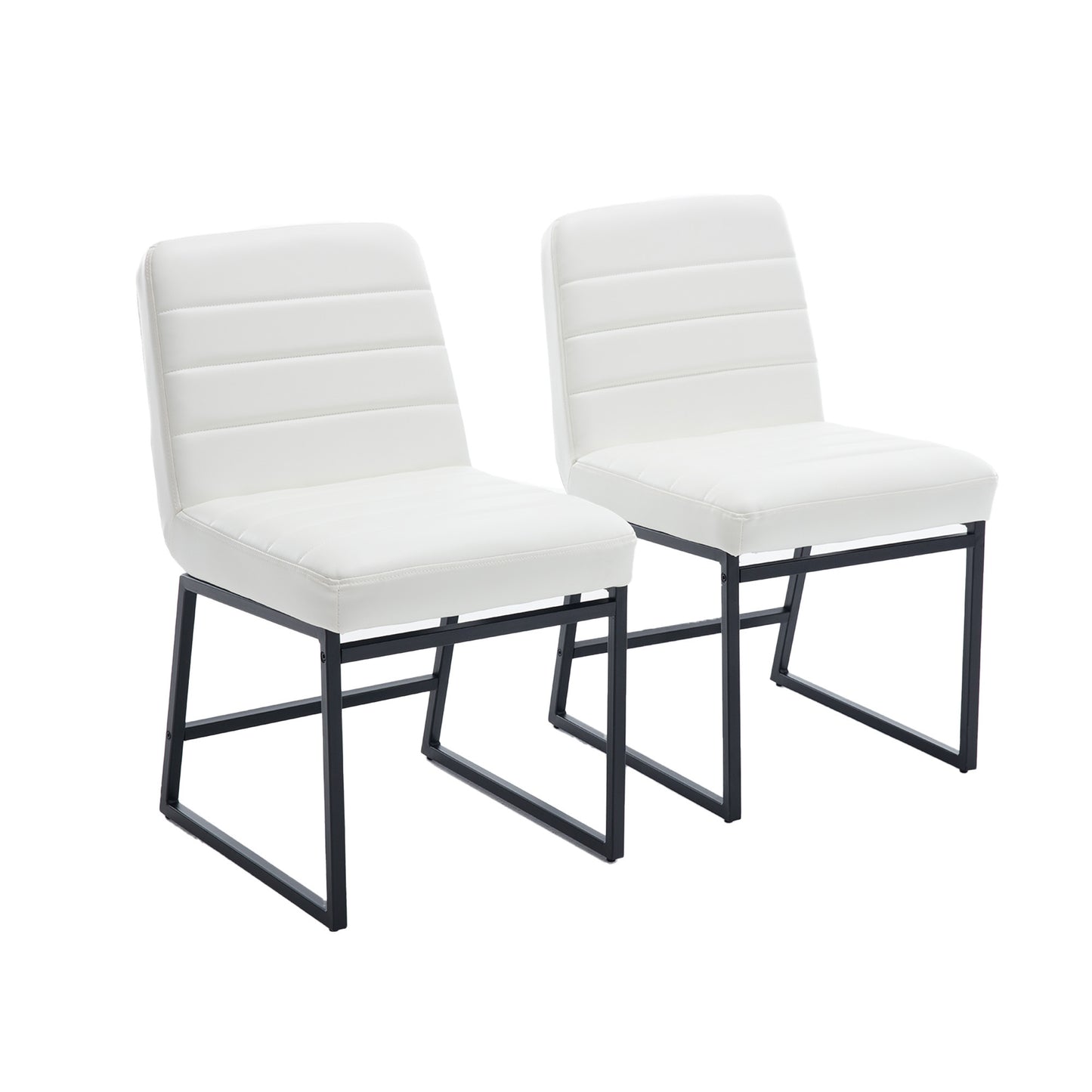 Bibi Dining Chairs with Metal Legs (Set of 2) - Cream