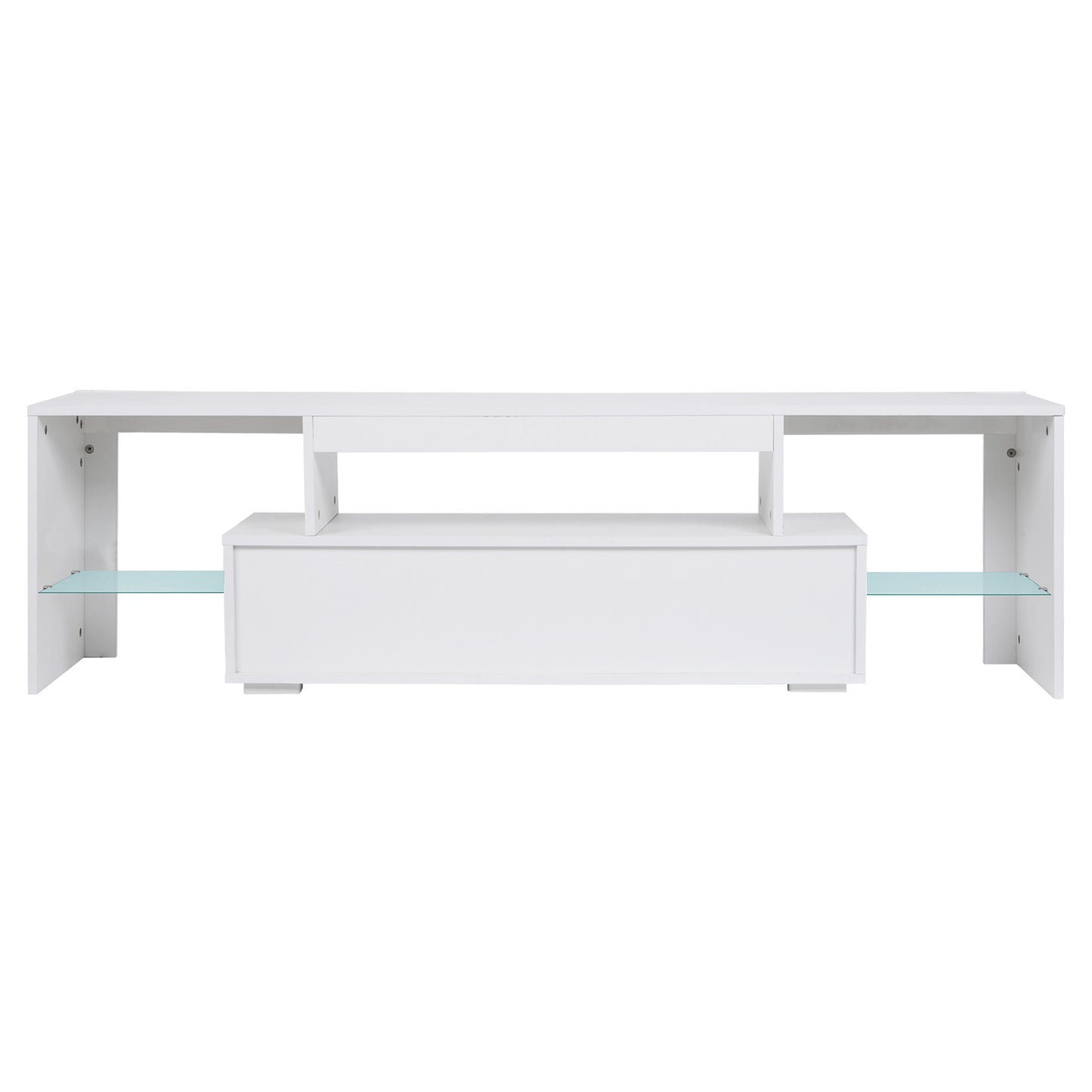 Feno TV Stand with LED Lights - White