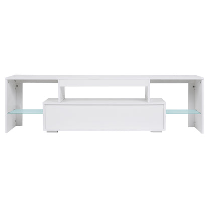 Feno TV Stand with LED Lights - White