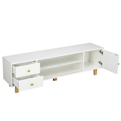 Buckingham II TV stand Entertainment Center - White