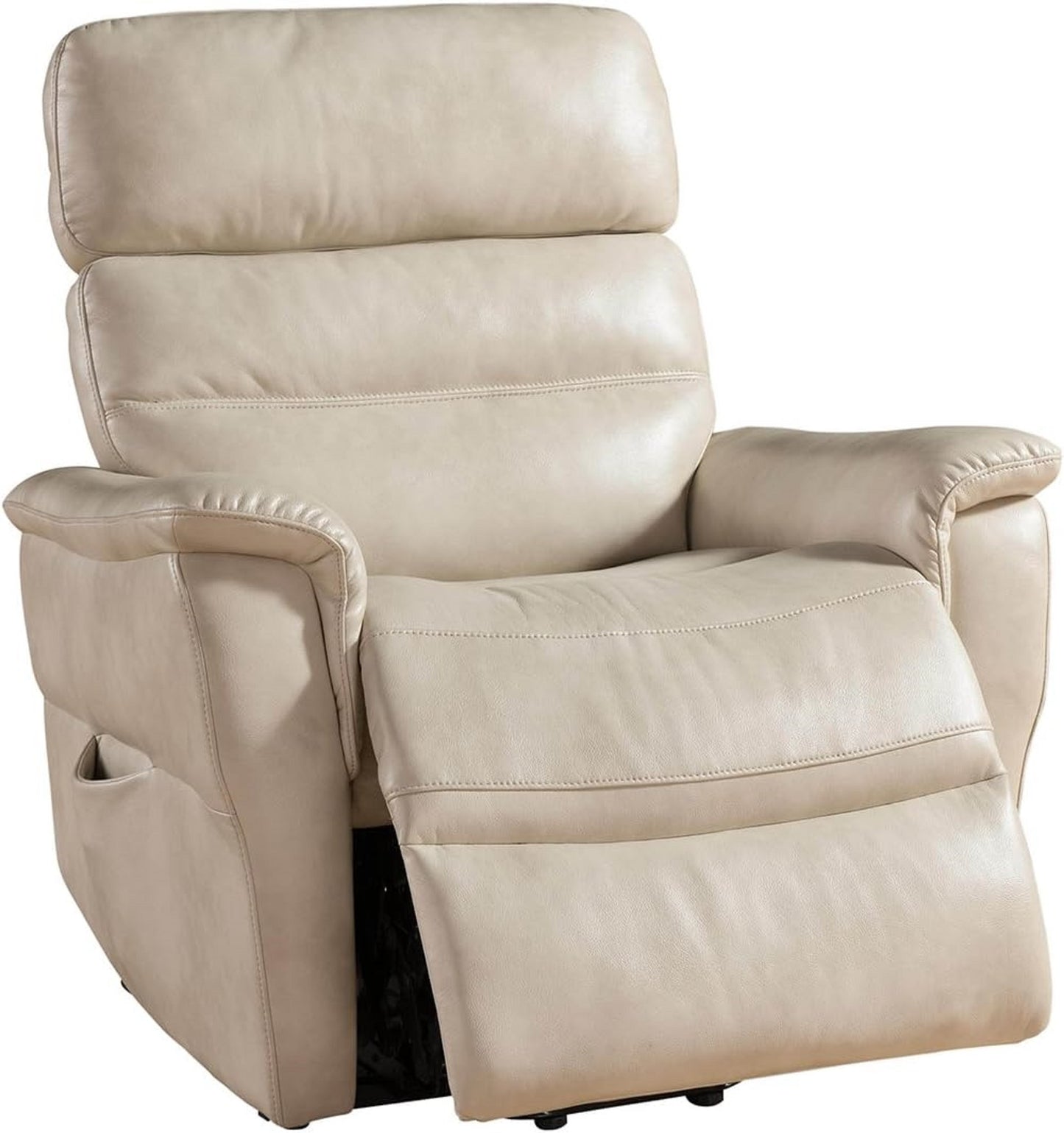 Zander Faux Leather Upholstered Power Reclining Chair - Cream