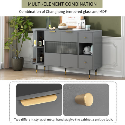 Greta Sideboard Buffet Cabinet - Gray