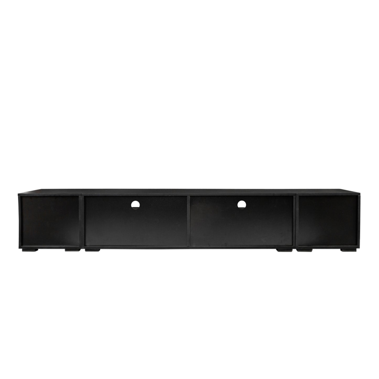 Jig Minimalist Design TV Stand with LED Lights - Black