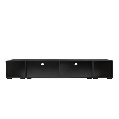 Jig Minimalist Design TV Stand with LED Lights - Black