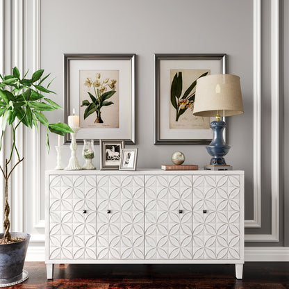 Layla Buffet Server Cabinet - White Washed