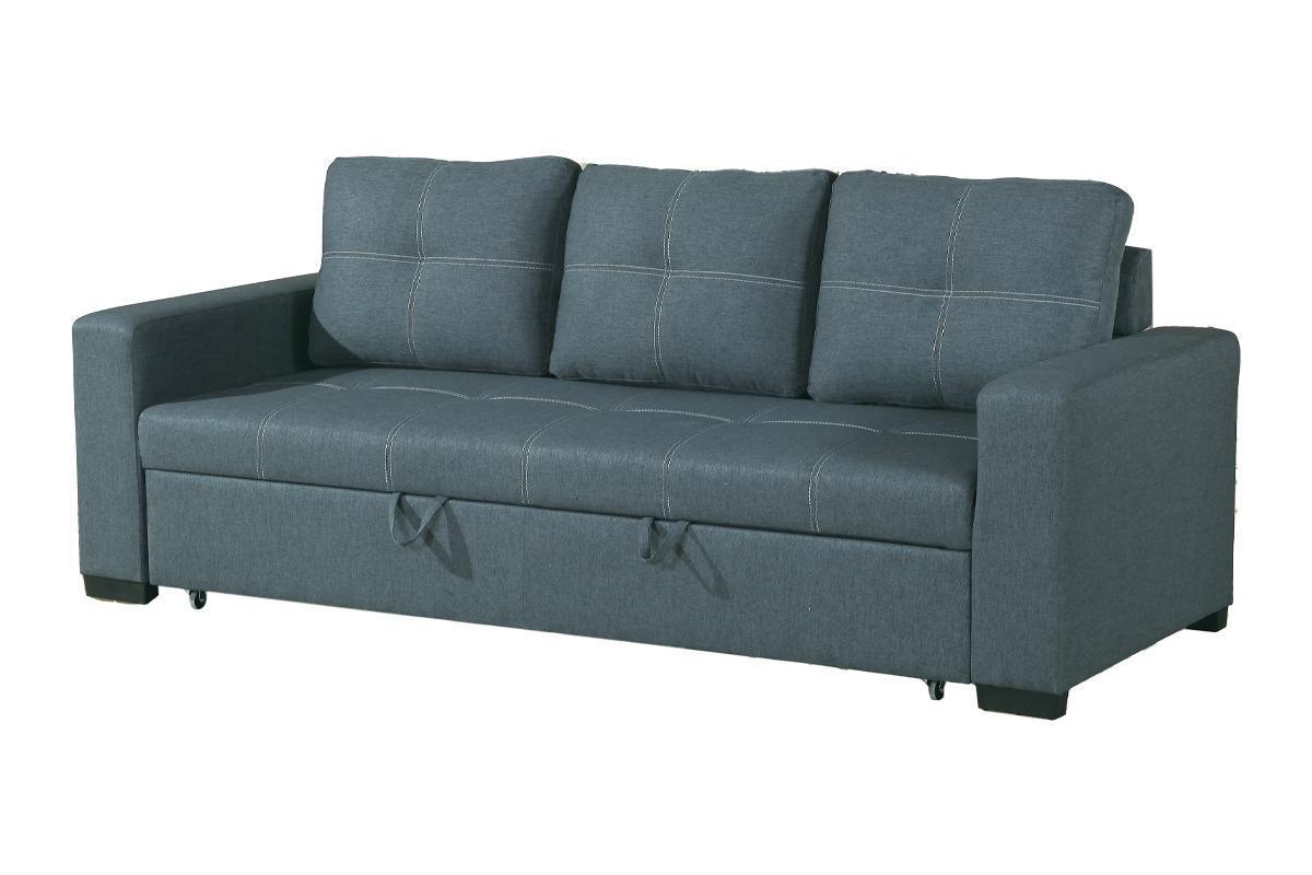 Viera Sofa w Pull out Bed Convertible - Blue+Grey