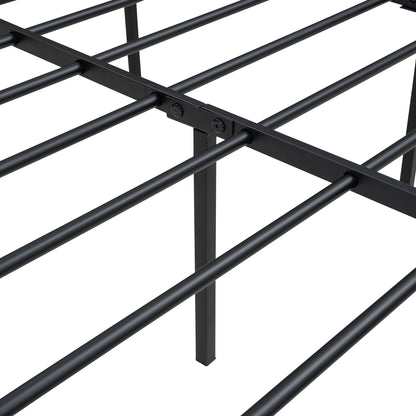 Quasar Queen Size Metal and Wood Platform Bed - Black