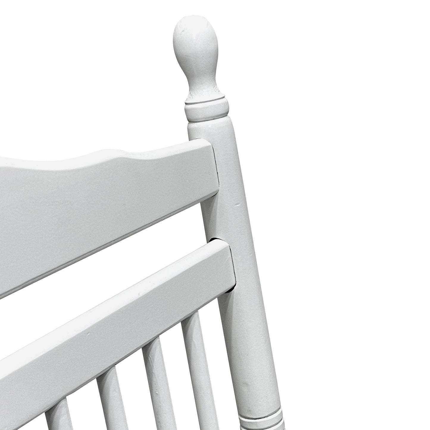 Lupe III Wooden Porch Rocker Chair - White