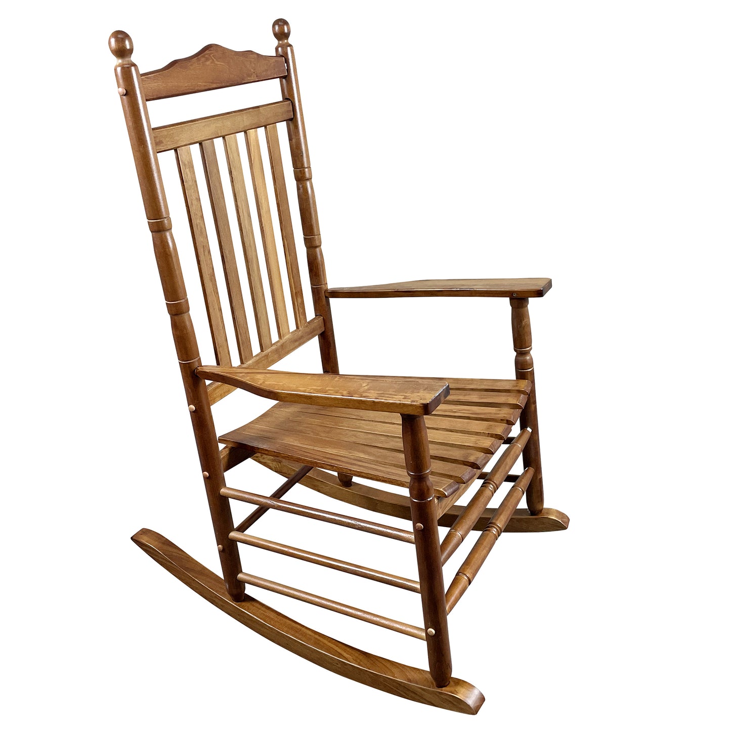 Lupe III Wooden Porch Rocker Chair - Oak