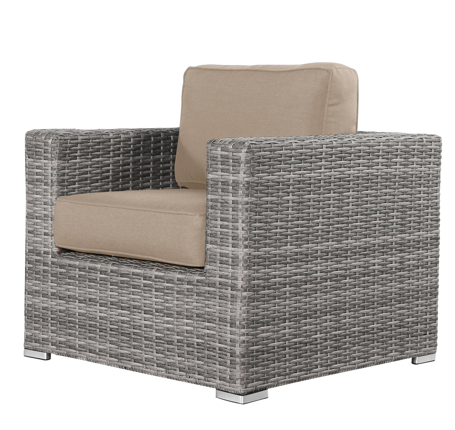 Vida Patio Chair with Cushions - Gray Mix