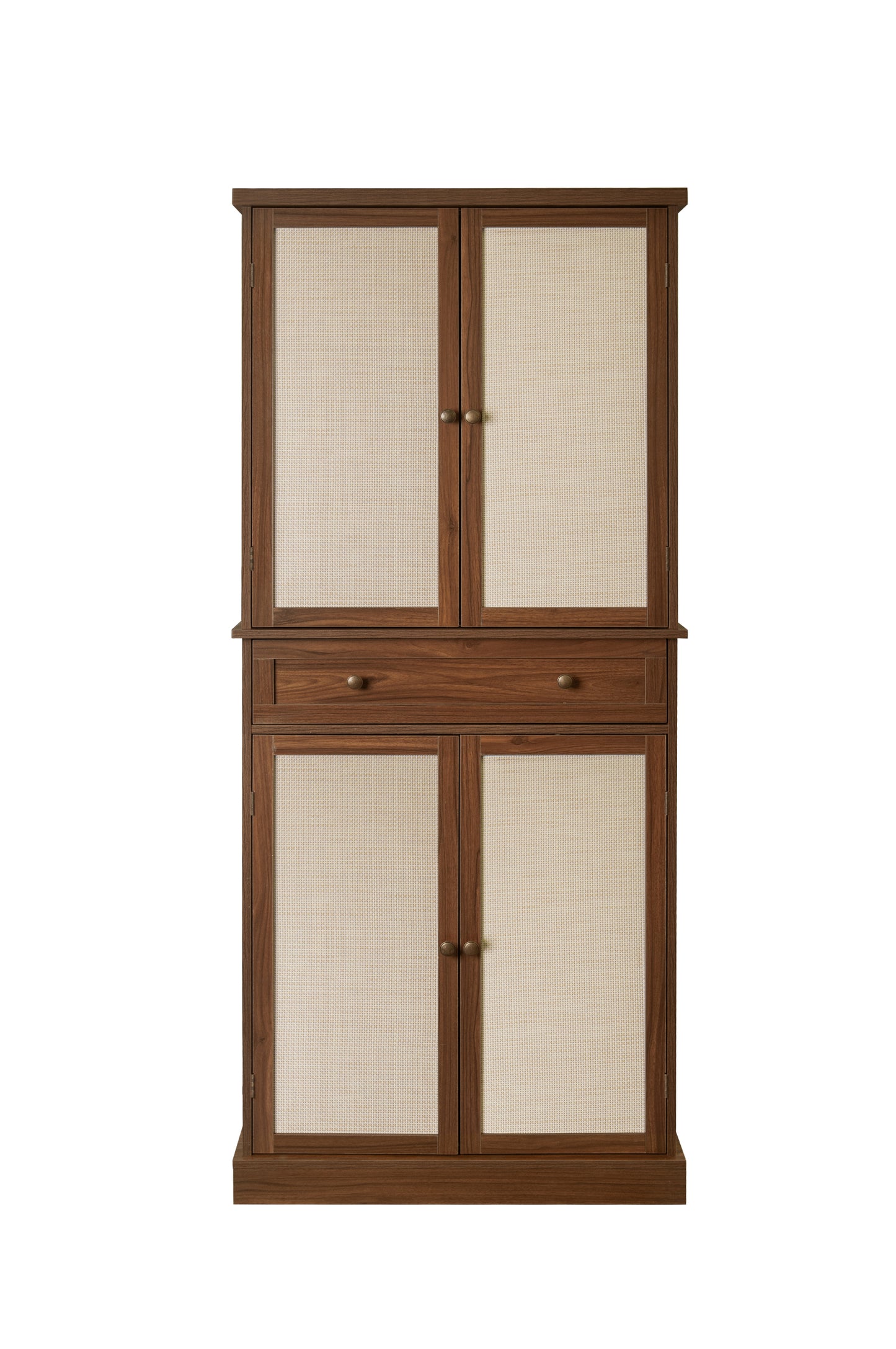 Robu 4 Door Cabinet with 1 Drawer - Walnut