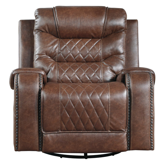 Baxter Swivel Glider Reclining Chair - Brown