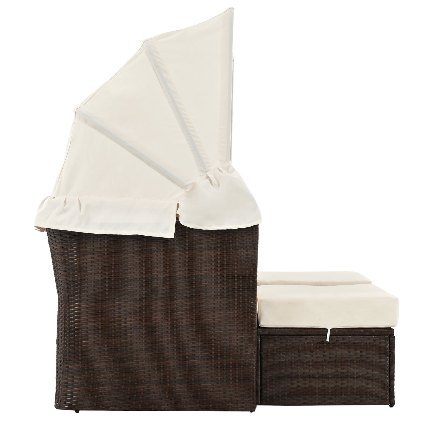 Ginson 2-Seater Outdoor Patio Daybed - Beige