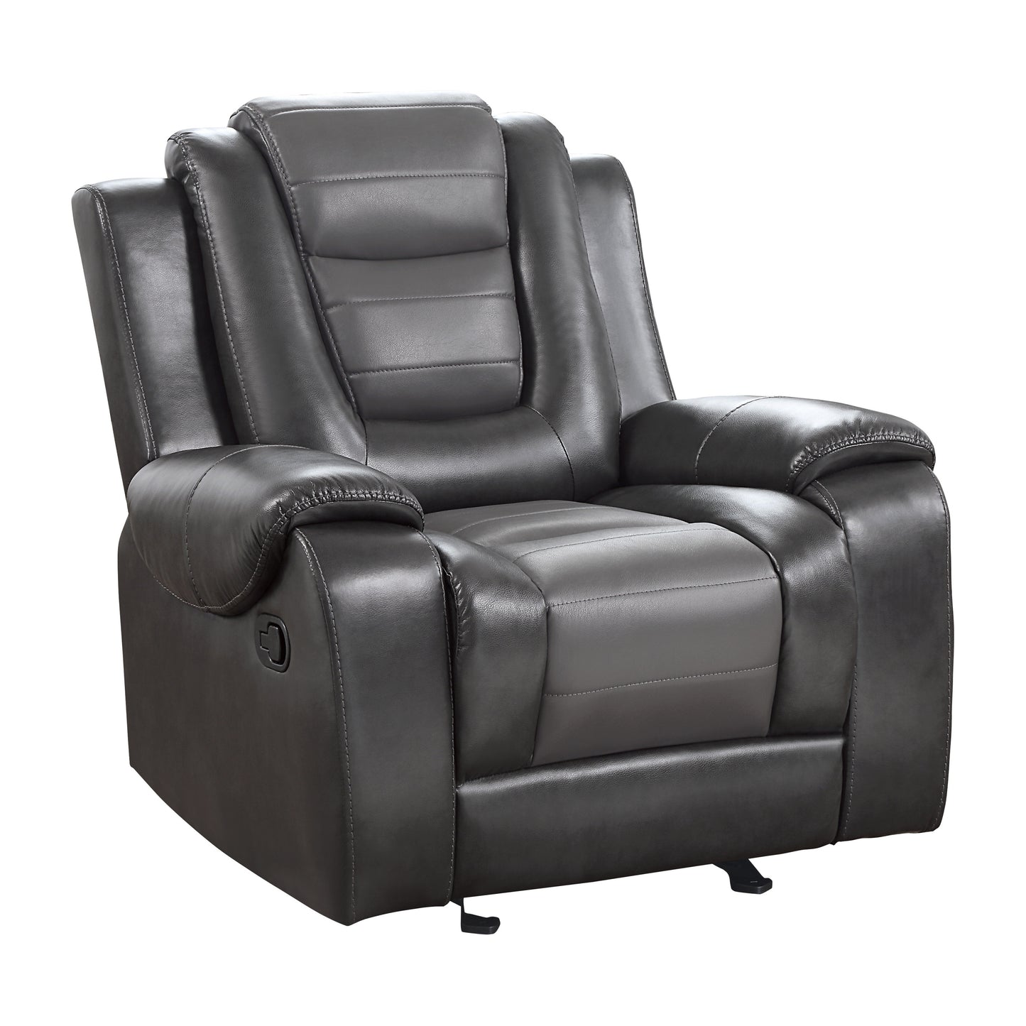 Avalos Luxury  Two-Tone Chair Glider Reclining - Gray