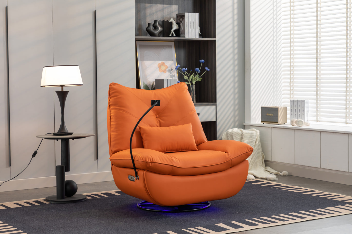 Bravo 270 Swivel Glider Recliner Chair - Orange