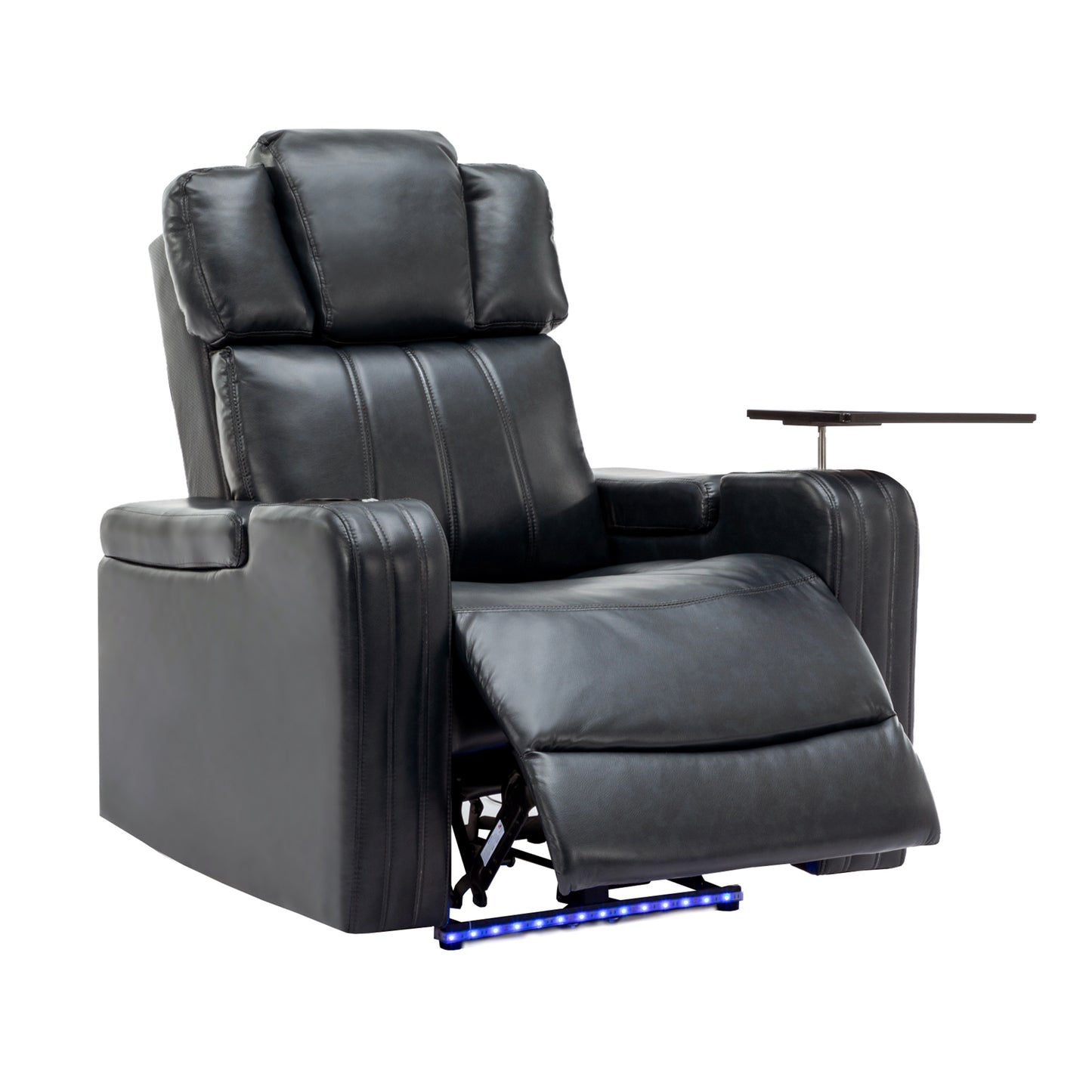 Xavier PU Leather Power Recliner - Black